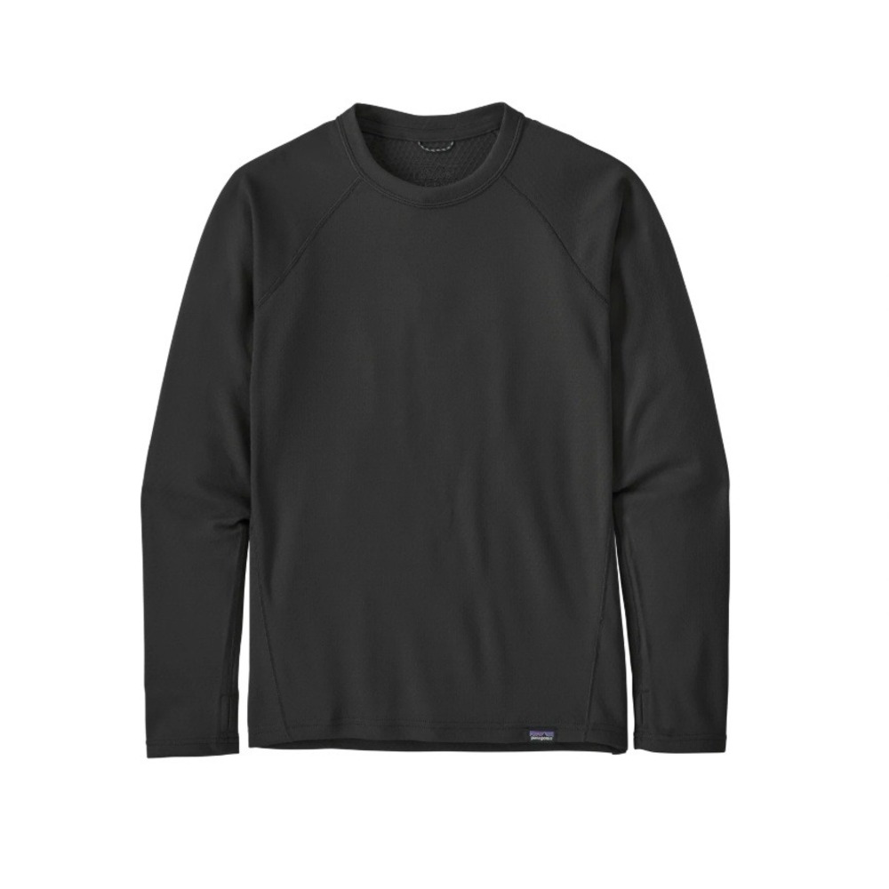 Patagonia Capilene Midweight L/S Crew Baselayer Kids Large Black Outdoor Winter